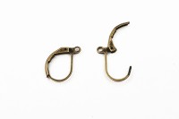 Серьги основы 15х10х2мм, отверстие 1,2мм, цвет античная бронза, латунь, 21-004, 1 пара