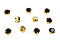 Шатоны Preciosa Maxima 3,2мм в оправе, цвет garnet DF/gold, 63-251, 10шт