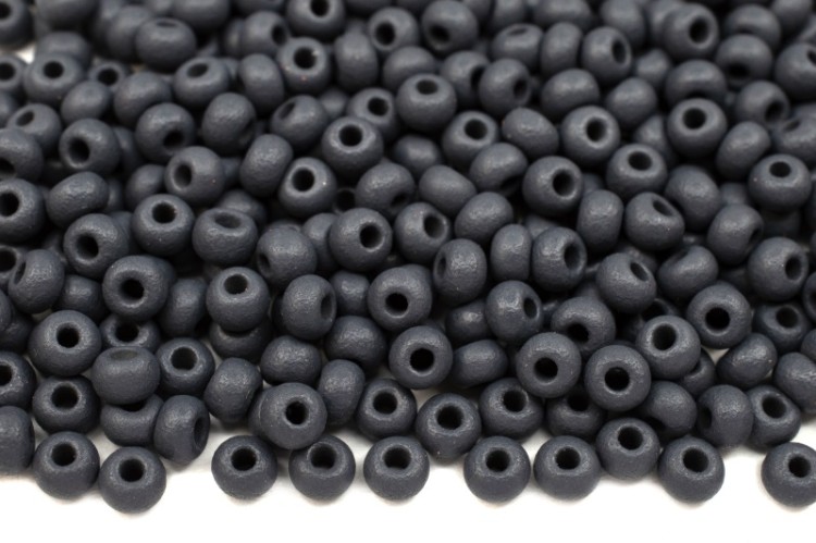 Бисер чешский PRECIOSA круглый 8/0 22m22 матовый серый, PermaLux, 50г Бисер чешский PRECIOSA круглый 8/0 22m22 матовый серый, PermaLux, 50г
