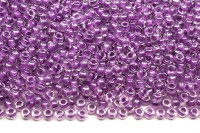 ОПТ Бисер чешский PRECIOSA круглый 10/0 38628 прозрачный, сиреневая линия внутри, 1 сорт, 500 грамм