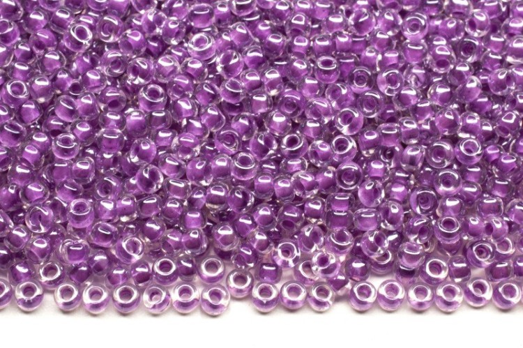 ОПТ Бисер чешский PRECIOSA круглый 10/0 38628 прозрачный, сиреневая линия внутри, 1 сорт, 500 грамм ОПТ Бисер чешский PRECIOSA круглый 10/0 38628 прозрачный, сиреневая линия внутри, 1 сорт, 500 грамм