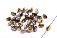 Бусины Pinch beads 5х3мм, отверстие 0,8мм, цвет 00030/28101 хрусталь/витраж, 755-036, 10г (около 117шт)
