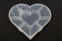 Контейнер для мелочей Сердце 16х14х3см, пластиковый, 1005-021, 1шт