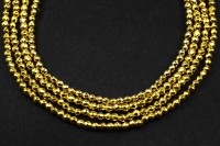 Бусина Гематит немагнитный, форма круглая граненая 2мм, цвет золото, 538-036, 20шт