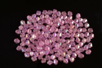 Бусины акриловые Биконус 6х6мм, цвет розовый радужный, 540-268, 10г (около 120шт)
