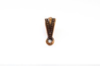 Держатель для кулонов (бейл) TierraCast Царский 5х13мм, отверстие 6 и 3мм, цвет античная медь, 94-5623-18, 1шт