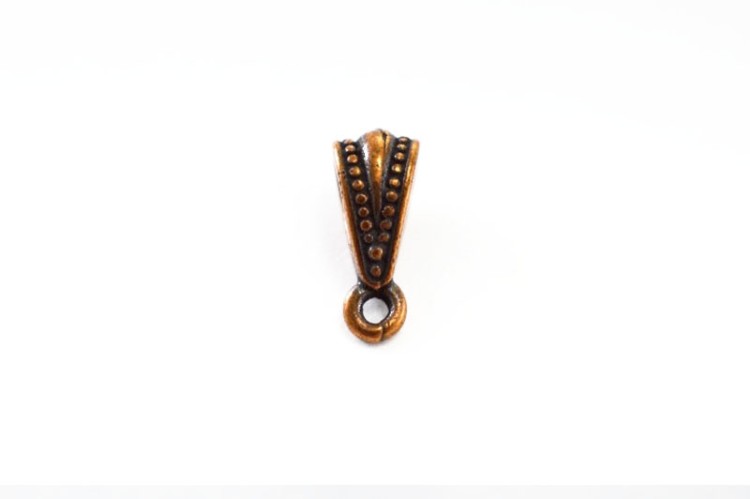 Держатель для кулонов (бейл) TierraCast Царский 5х13мм, отверстие 6 и 3мм, цвет античная медь, 94-5623-18, 1шт Держатель для кулонов (бейл) TierraCast Царский 5х13мм, отверстие 6 и 3мм, цвет античная медь, 94-5623-18, 1шт