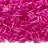 Бисер чешский PRECIOSA стеклярус 18277 7мм витой розовый, серебряная линия внутри, 50г - Бисер чешский PRECIOSA стеклярус 18277 7мм витой розовый, серебряная линия внутри, 50г