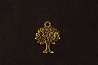 Подвеска Дерево Жизни 22х17х2мм, отверстие 2мм, цвет античное золото, сплав металлов, 22-205, 2шт