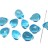 Бусина Капля 13х9мм, цвет голубой, прозрачная, стекло, 735-092, 10шт - Бусина Капля 13х9мм, цвет голубой, прозрачная, стекло, 735-092, 10шт