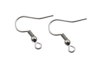 Швензы-крючки 20,5х20х3мм, отверстие 2,5х2мм, цвет стальной, хирургическая сталь, 21-064, 2 пары