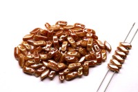 Бусины StormDuo 7х3мм, отверстие 0,8мм, цвет 03000/29123 абрикосовый золотистый, 752-029, 10г (около 70шт)