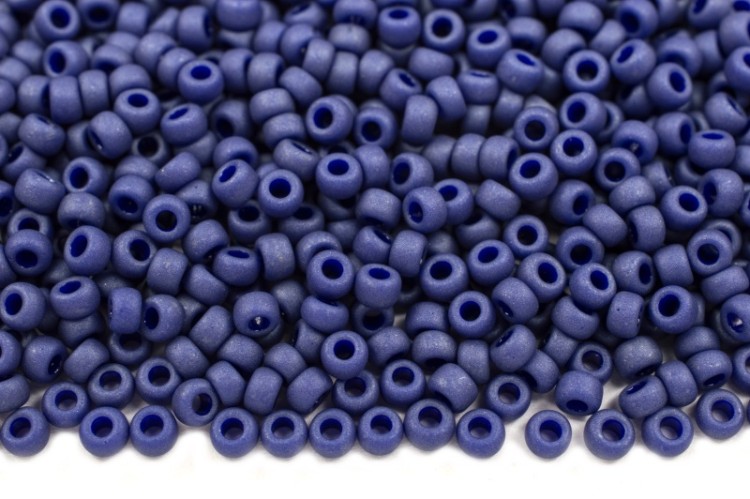 Бисер японский MIYUKI круглый 11/0 #2075 кобальт, матовый непрозрачный, 10 грамм Бисер японский MIYUKI круглый 11/0 #2075 кобальт, матовый непрозрачный, 10 грамм