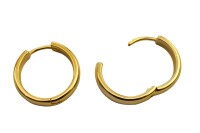 Серьги кольца Конго 19х19х4мм, латунь, позолота, 21-529, 1 пара