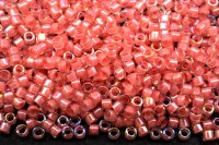 Бисер японский MIYUKI Delica цилиндр 11/0 DB-0070 радужный розовый коралл, окрашенный изнутри, 5 грамм