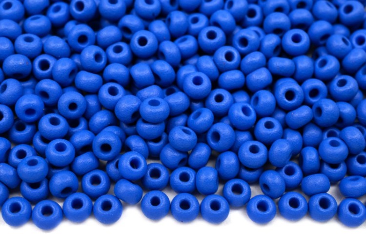 Бисер чешский PRECIOSA круглый 8/0 22m21 матовый синий, PermaLux, 50г Бисер чешский PRECIOSA круглый 8/0 22m21 матовый синий, PermaLux, 50г