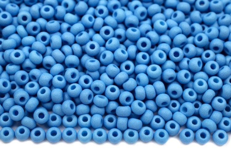 Бисер чешский PRECIOSA круглый 10/0 12910М матовый голубой непрозрачный, 1 сорт, 50г Бисер чешский PRECIOSA круглый 10/0 12910М матовый голубой непрозрачный, 1 сорт, 50г