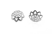 Обниматель для бусины Ажурный 10х4мм, внутренний диаметр около 9мм, отверстие 1мм, цвет платина, железо, 02-033, 10шт