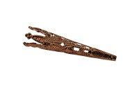 Обниматель концевик 41х8мм, внутренний диаметр 8мм, отверстие 1мм, цвет античная медь, железо, 01-080, 10шт