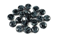 Бусины Candy beads 12мм, два отверстия 1мм, цвет 23980/86800 черный травертин, 705-039, 10г (~8шт)