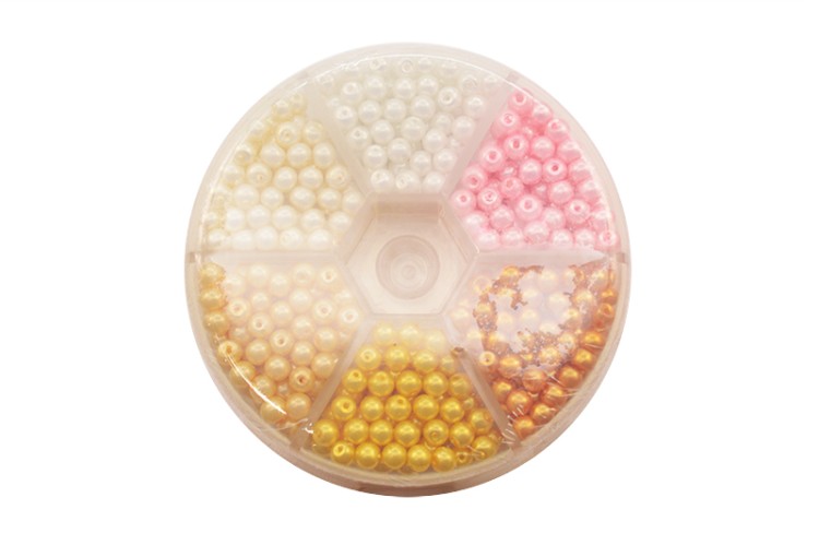 Набор бусин Жемчуг искусственный 4мм, ассорти цветов, 512-038, 1уп (около 650шт) Набор бусин Жемчуг искусственный 4мм, ассорти цветов, 512-038, 1уп (около 650шт)