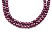 Жемчуг искусственный 6мм, отверстие 0,8мм, цвет фиолетовый, 513-015, 1 нить (около 37см, около 70шт)