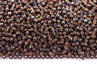 Бисер чешский PRECIOSA круглый 10/0 17140 коричневый, серебряная линия внутри квадратное отверстие, 2 сорт, 50г