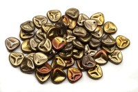 Бусины Rose Petal beads 8мм, отверстие 0,5мм, цвет 01610 металлик микс, 734-015, около 10г (около 50шт)