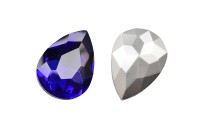 Кристалл Капля 25х18мм, цвет синий, стекло, 26-115, 2шт