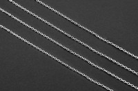 Цепочка для бижутерии звено овальное 2х1,5х0,3мм, цвет серебро, железо/латунь, 27-364, 1уп (около 10м)