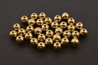 Бусины акриловые круглые 8мм, отверстие 1,5мм, цвет золото, гальваническое покрытие, 529-006, 10г (около 32шт)