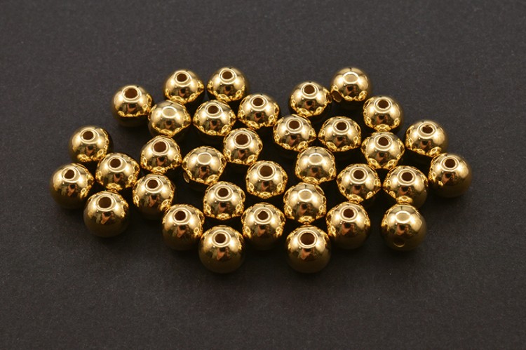 Бусины акриловые круглые 8мм, отверстие 1,5мм, цвет золото, гальваническое покрытие, 529-006, 10г (около 32шт) Бусины акриловые круглые 8мм, отверстие 1,5мм, цвет золото, гальваническое покрытие, 529-006, 10г (около 32шт)