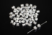Бусины Pellet beads 6х4мм, отверстие 0,5мм, цвет 00030/01700 Crystal, Silver Bronz, 732-001, 10г (около 60шт)