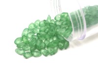 Бисер японский MIYUKI Long Magatama #2104F морской зеленый, матовый прозрачный, 10 грамм