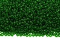 Бисер японский MIYUKI круглый 11/0 #0146F зеленый, матовый прозрачный, 10 грамм
