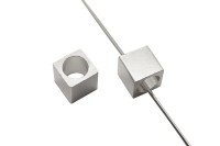 Бусина разделительная спейсер Куб 5х5х5мм, отверстие 4мм, цвет серебро, латунь, 925 серебро, 24-161, 5шт