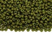 Бисер японский MIYUKI круглый 11/0 #2049 оливковый, матовый непрозрачный, 10 грамм
