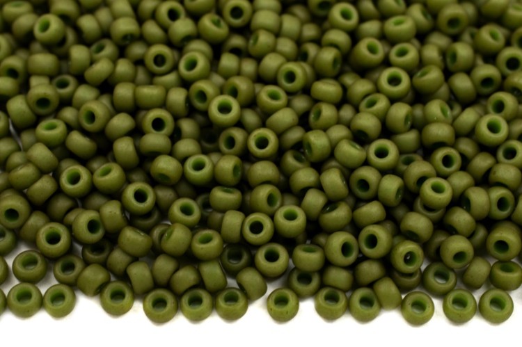 Бисер японский MIYUKI круглый 11/0 #2049 оливковый, матовый непрозрачный, 10 грамм Бисер японский MIYUKI круглый 11/0 #2049 оливковый, матовый непрозрачный, 10 грамм