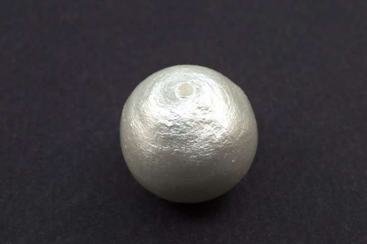 Хлопковый жемчуг Miyuki Cotton Pearl 18мм, цвет White, 744-059, 1шт Хлопковый жемчуг Miyuki Cotton Pearl 18мм, цвет White, 744-059, 1шт