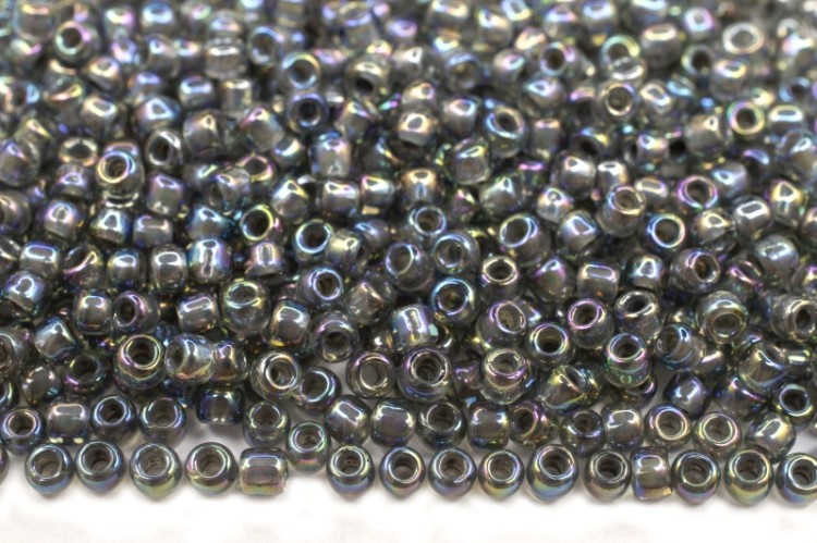 Бисер японский TOHO круглый 11/0 #1820 серый радужный, окрашенный изнутри, 10 грамм Бисер японский TOHO круглый 11/0 #1820 серый радужный, окрашенный изнутри, 10 грамм
