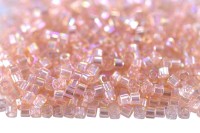 Бисер японский TOHO Cube кубический 1,5мм #0169 розалин, радужный прозрачный, 5 грамм