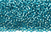Бисер японский TOHO круглый 15/0 #0023BDA светлый аквамарин, серебряная линия внутри, 10 грамм