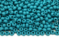 Бисер чешский PRECIOSA круглый 8/0 22m18 матовый бирюзово-зеленый, PermaLux, 50г