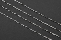 Цепочка для бижутерии звено овальное 2х1,5х0,3мм, цвет платина, железо/латунь, 27-363, 1уп (около 10м)