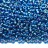 Бисер японский MIYUKI круглый 11/0 #1025 капри синий, радужный, серебряная линия внутри, 10 грамм - Бисер японский MIYUKI круглый 11/0 #1025 капри синий, радужный, серебряная линия внутри, 10 грамм