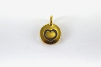 Подвеска TierraCast Сердце 16,5х12мм, отверстие 2,5мм, цвет античное золото, 94-2421-26, 1шт