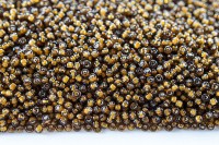 Бисер китайский круглый размер 12/0, цвет 0308 коричневый, белая линия внутри, 450г