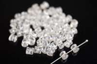 Бусины Pellet beads 6х4мм, отверстие 0,5мм, цвет 00030/14400 прозрачный глянцевый, 732-002, около 10г (около 60шт)