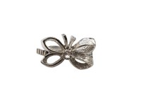 Замок-защелка на 2 шнура 22х15мм Elegant elements, отверстие 5мм, сплав металлов, родий, 06-189, 1шт