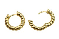 Серьги кольца Конго 18х20х4мм, латунь, позолота, 21-526, 1 пара